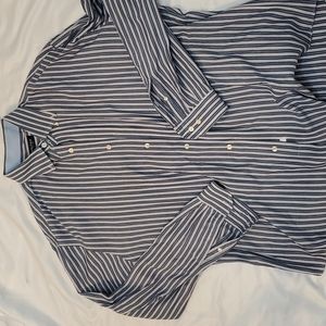 Blue and white striped Dress shirt